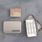Zeeeppakket: zeep + zeepblikje + magnetische zeephouder